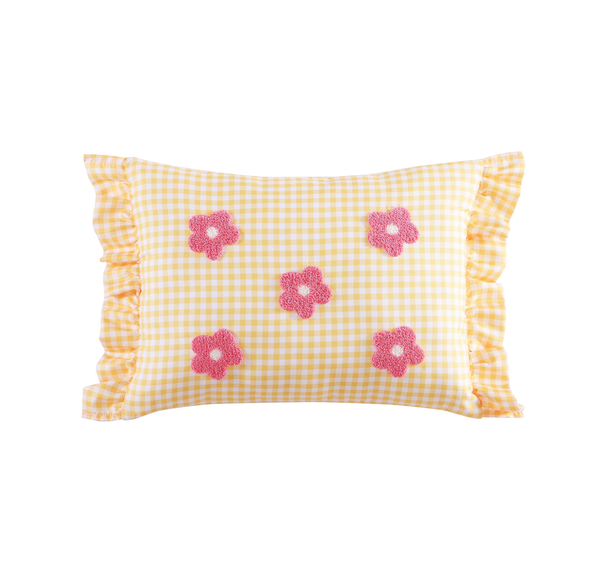 Garden Posies Pink 3-Piece Embellished Soft Microfiber Comforter Set - Twin