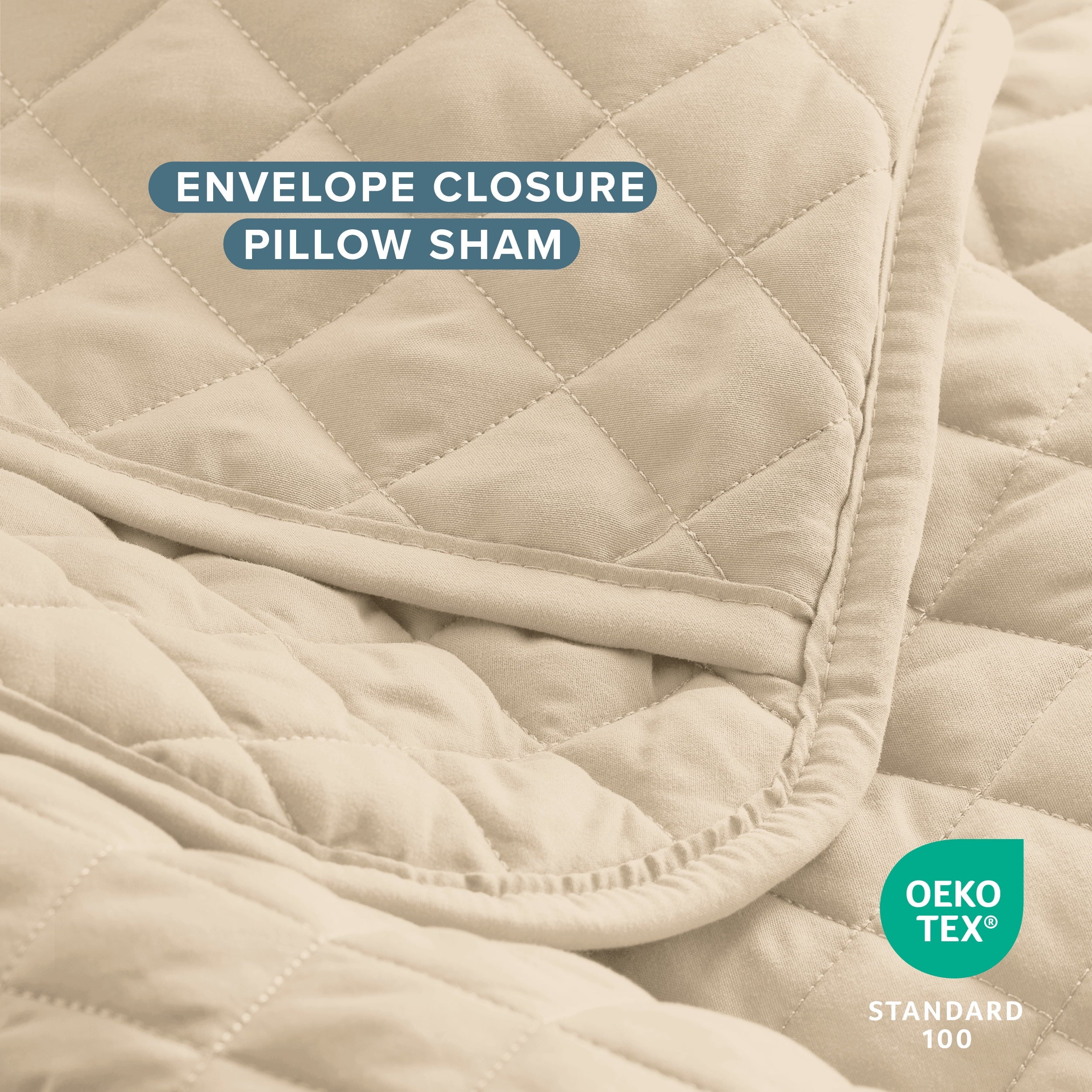 Bare Home Sand Diamond Stitched Quilt, Full/Queen - Hypoallergenic