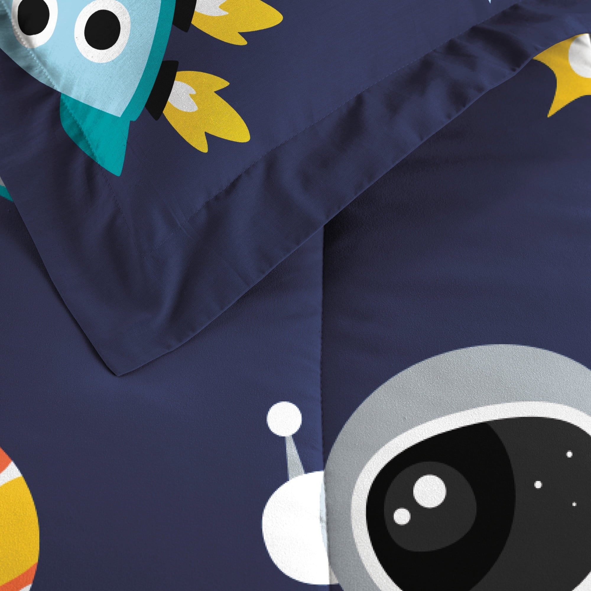 Dream Factory Space Galaxy Full Bed in a Bag Blue, Microfiber, 100% Polyester Fill, Male, Child