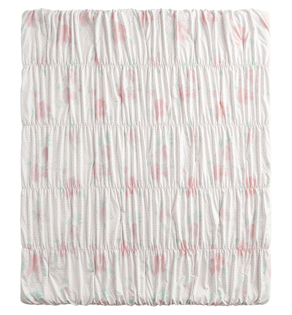 Tabitha Smocked Pink 5-Piece Microfiber Comforter Set - Full
